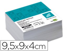 Taco 400 notas Liderpapel sin encolar blanco 95x90x40mm.  80g/m²